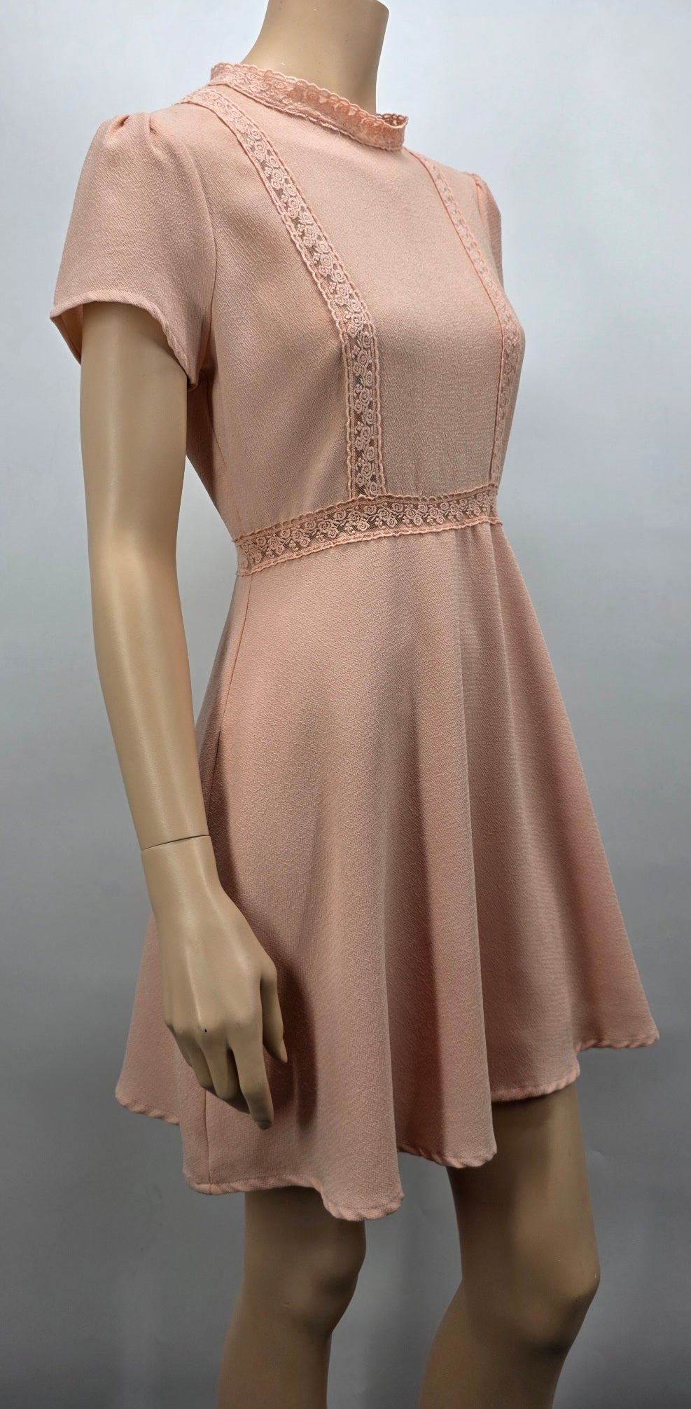 Dotti, salmon-red short dress, 2000s, size 34-36