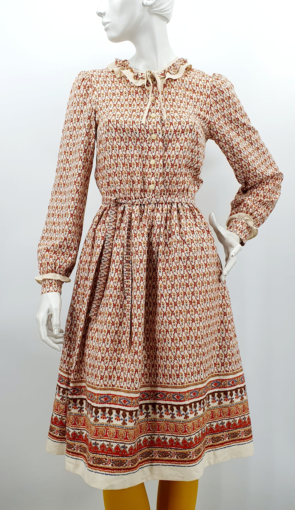 Tiina, long-sleeved dress from the 70s-80s, size 34-36