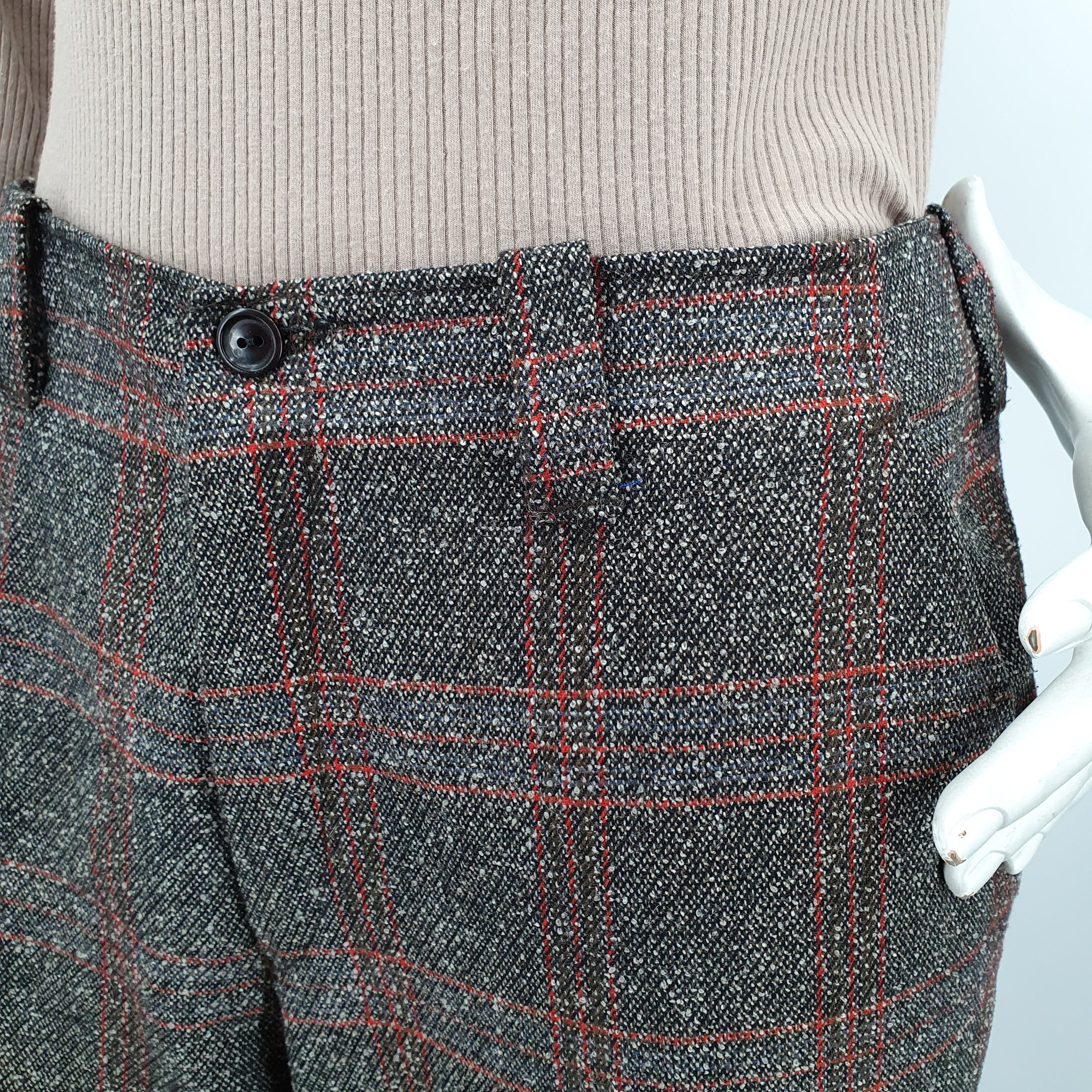 Flared wool blend trousers from the 70s, size 40-42