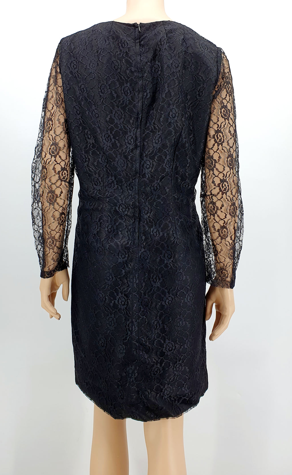 Beauty, black lace party dress from the 60s-70s, size 40