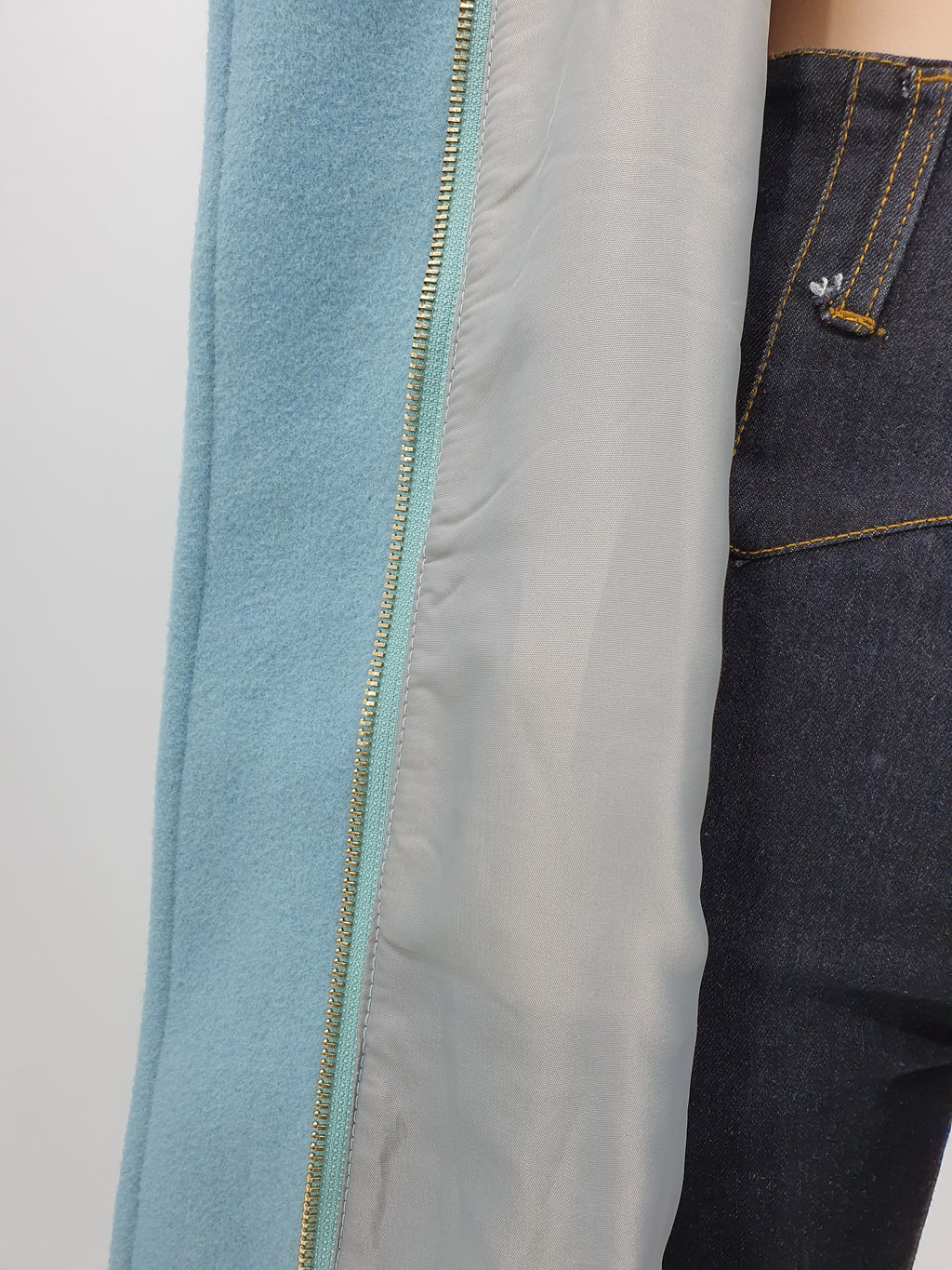 Chris Landers, light blue wool jacket from the 90s, size 44