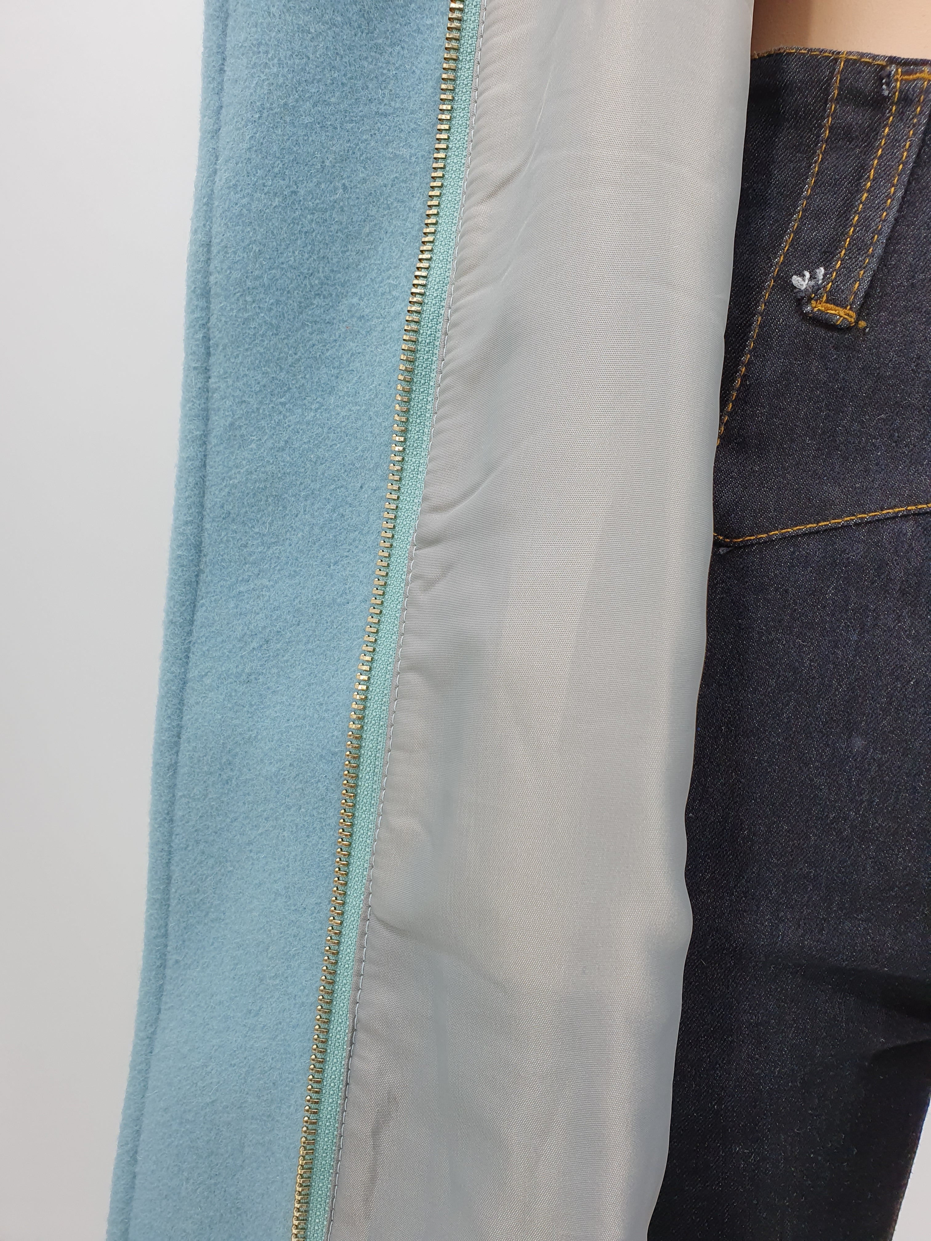 Chris Landers, light blue wool jacket from the 90s, size 44