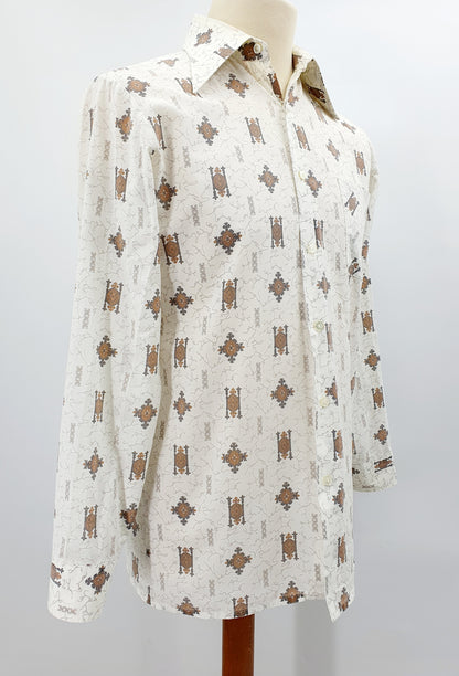 Tiklas, miesten slim fit paitapusero 70-80-luvulta, koko S