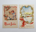 Vintage Christmas cards from the 1940s-50s, 2 pcs.