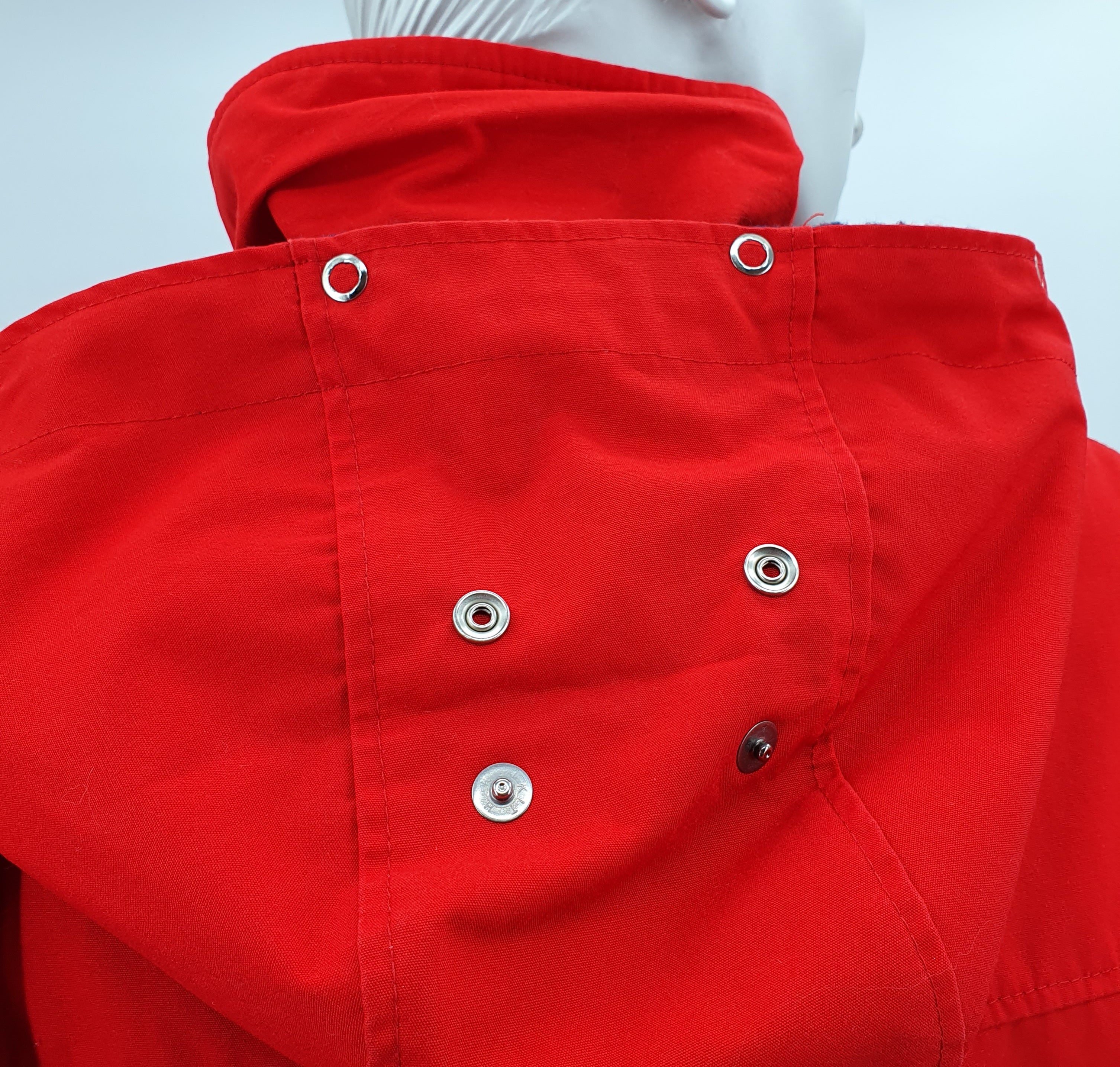 Ajak, bright red mid-season jacket from the 80s, size 38-40