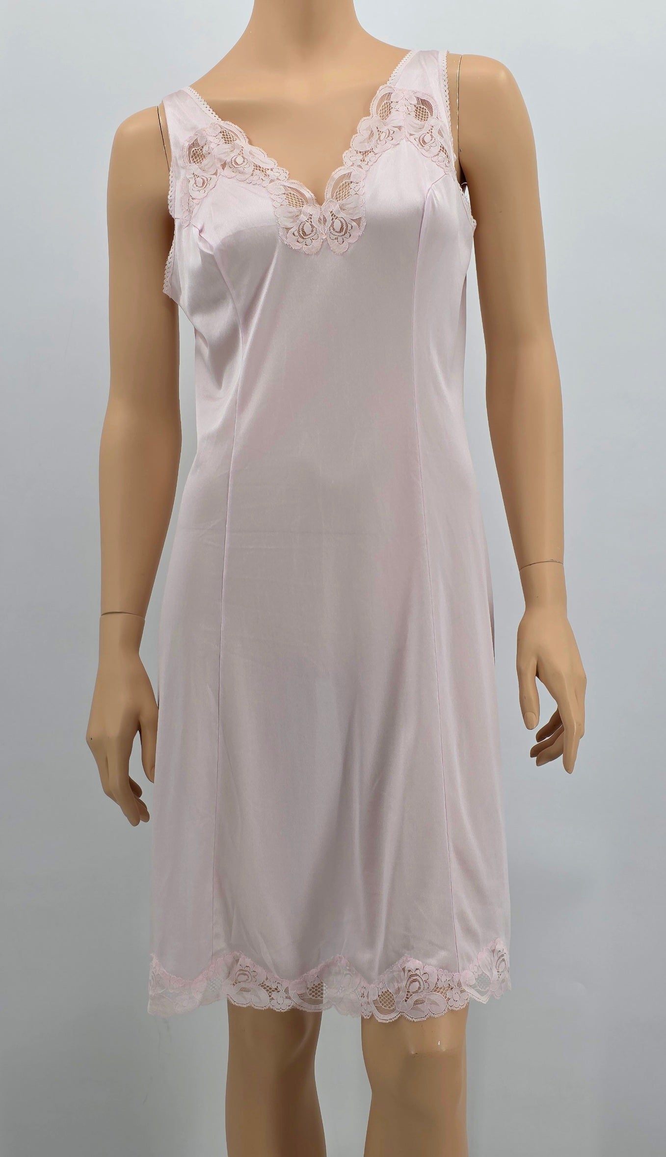 Elane, pink long lingerie from the 60s-70s, size 38