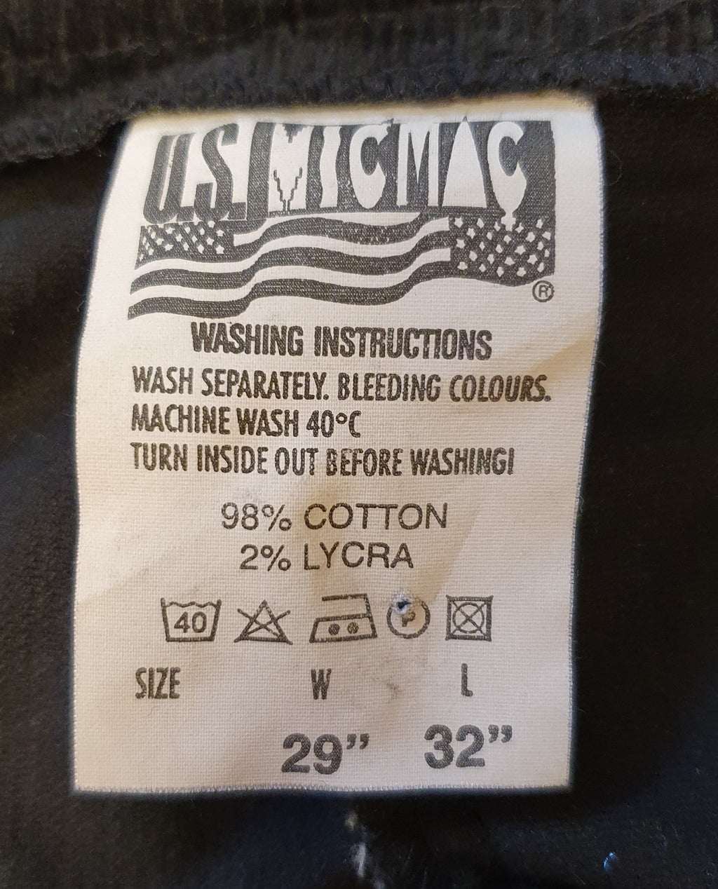 US MicMac, low-waisted Y2K flared trousers, size 36-38