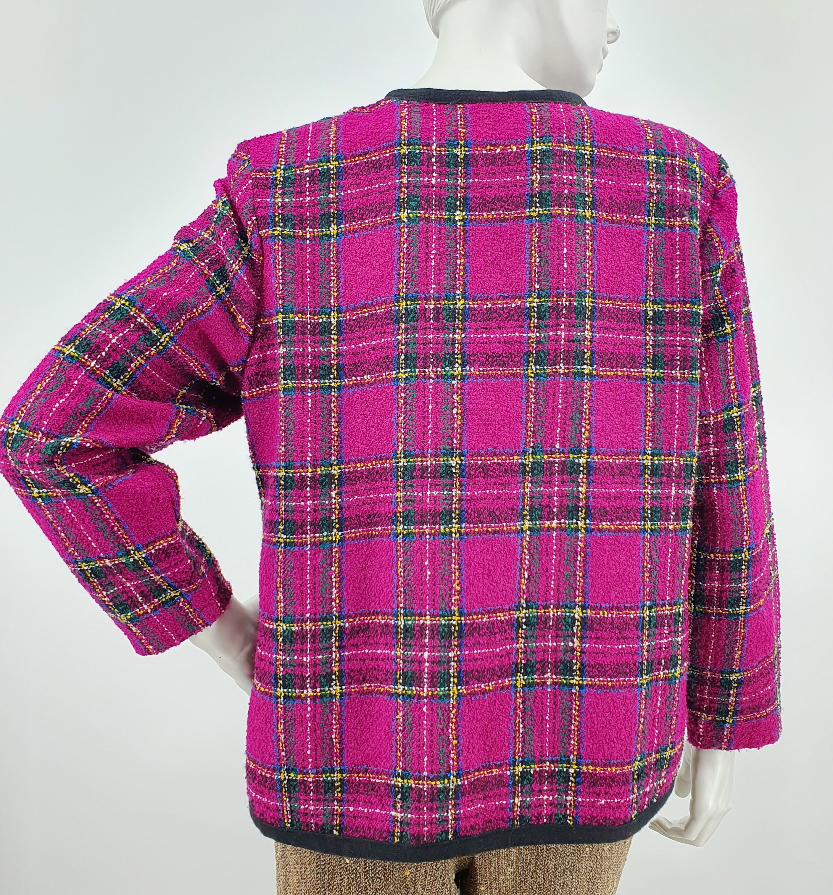 Reetriikka, wool-filled check jacket from the 90s, size 40