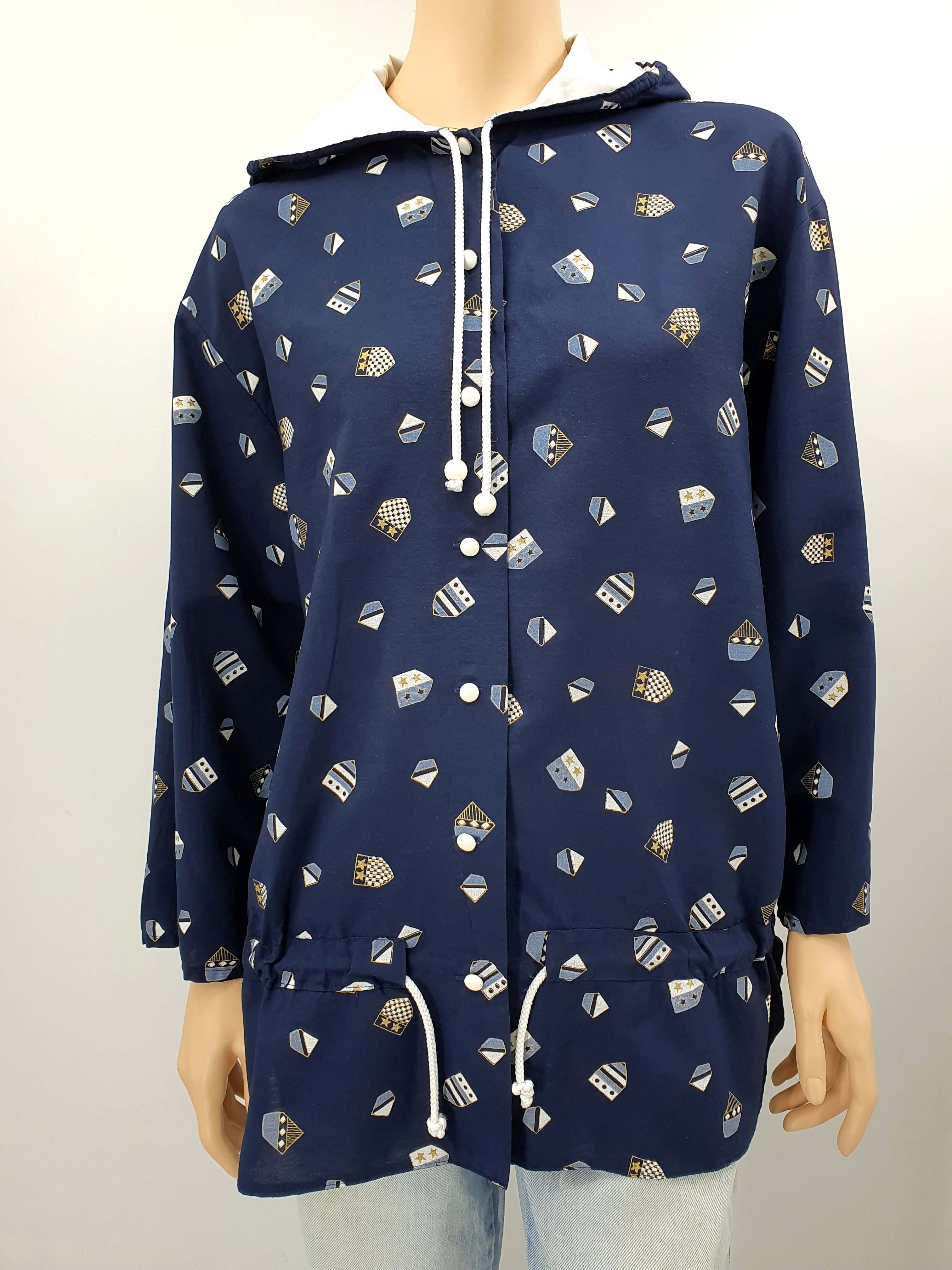 Elle, hooded summer jacket from the 80s-90s, size 40-42