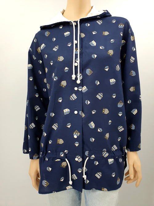 Elle, hooded summer jacket from the 80s-90s, size 40-42