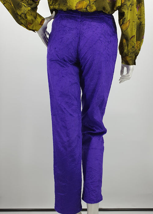 Brandtex, purple corduroy pants from the 80s-90s, size 34