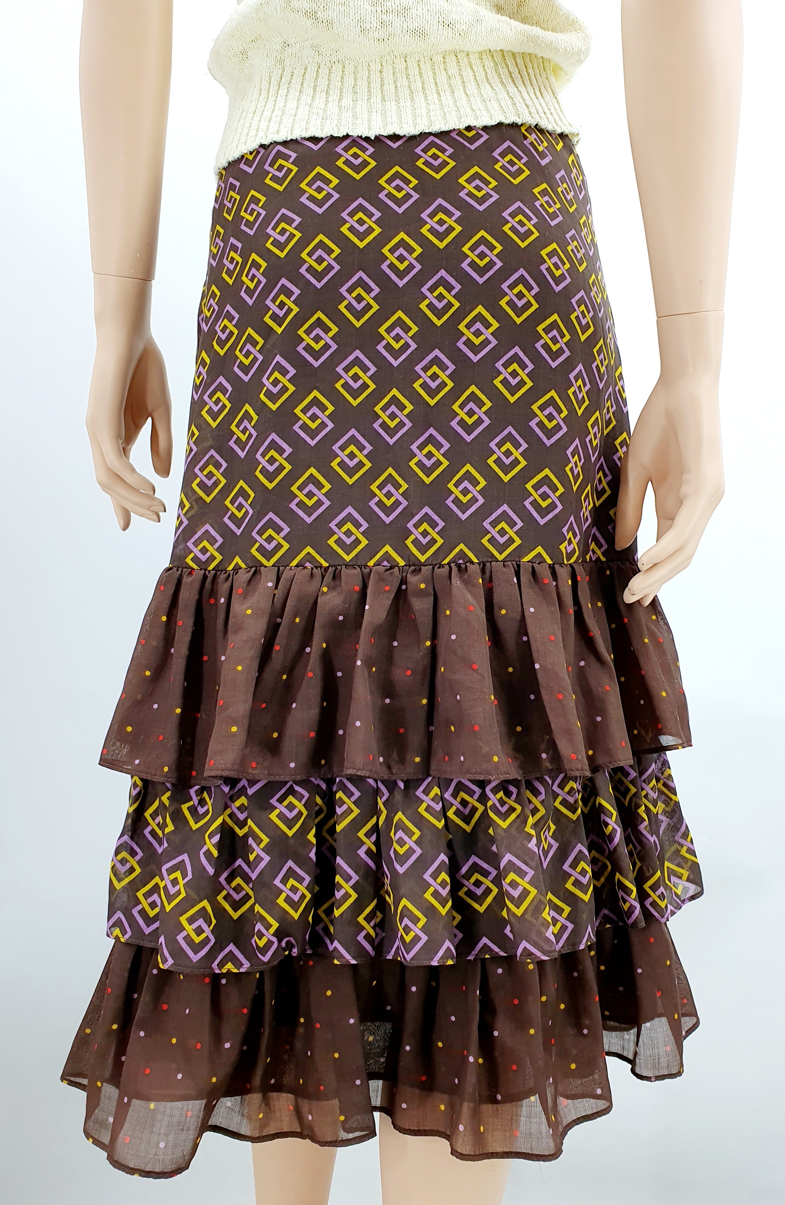 Malli-Mari design Gudrun Sjöden, frill skirt from the 70s, waist 60cm, size max 32-34