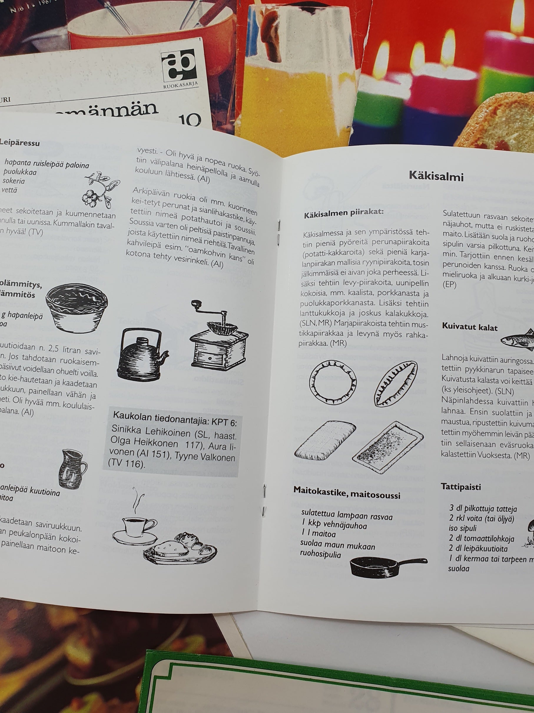 Keittiöaiheisia lehtiä 1960-70-luvulta