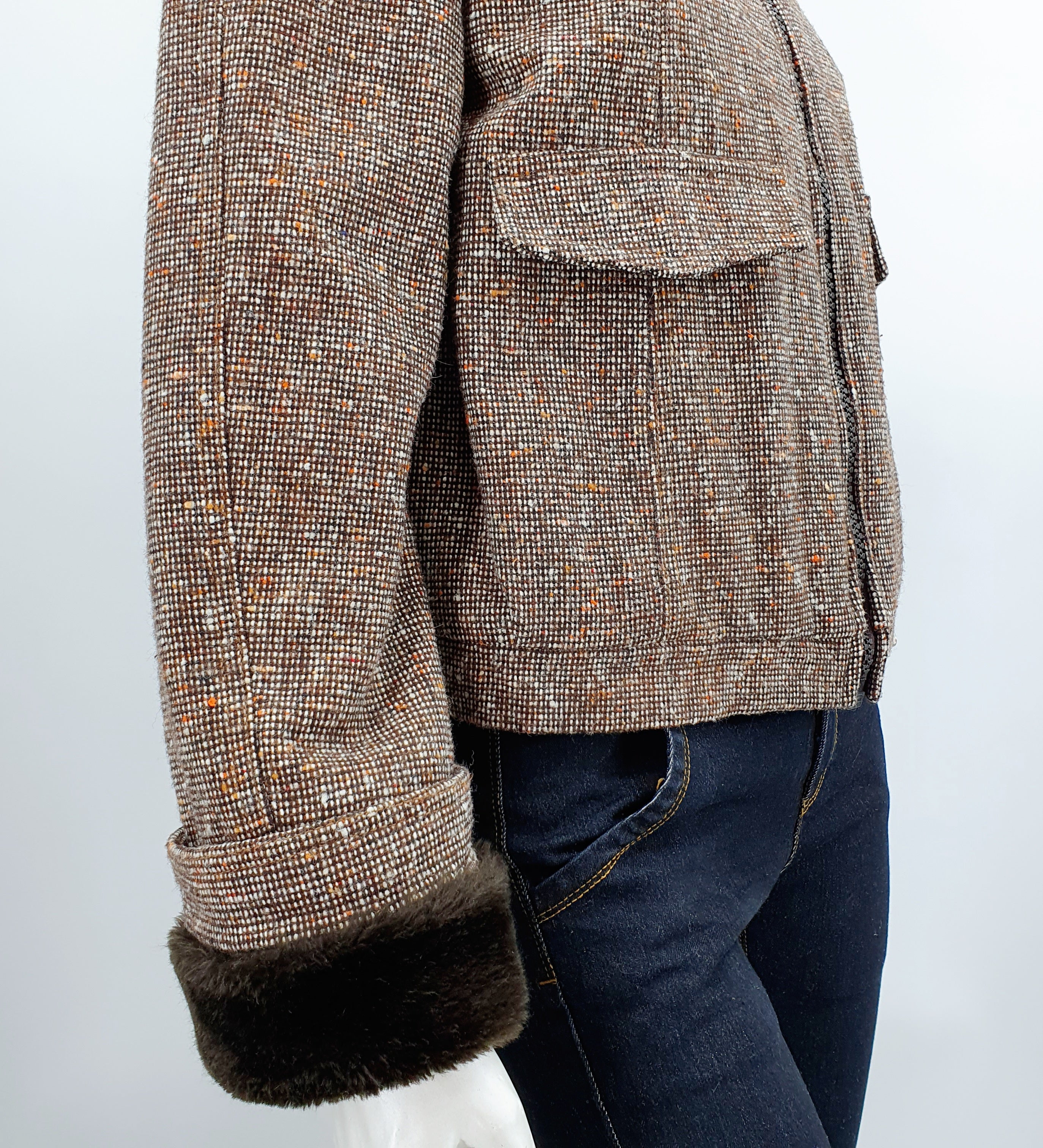 Kestilä, wool fabric jacket from the 70s, size 36-38