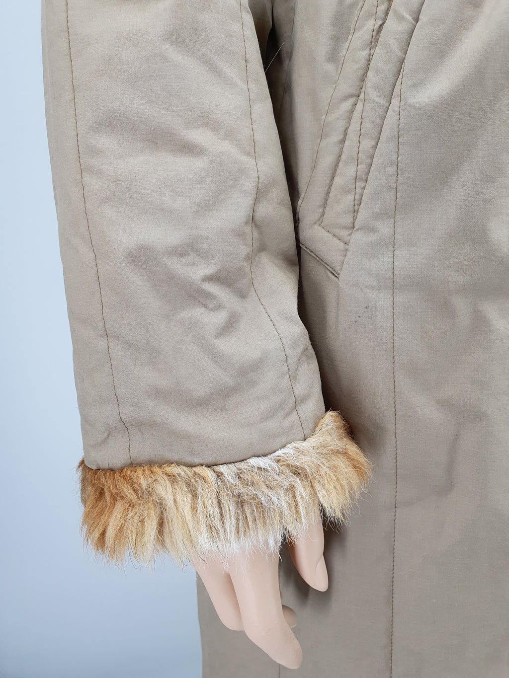 Piiron, long winter jacket from the 70s-80s, size 38