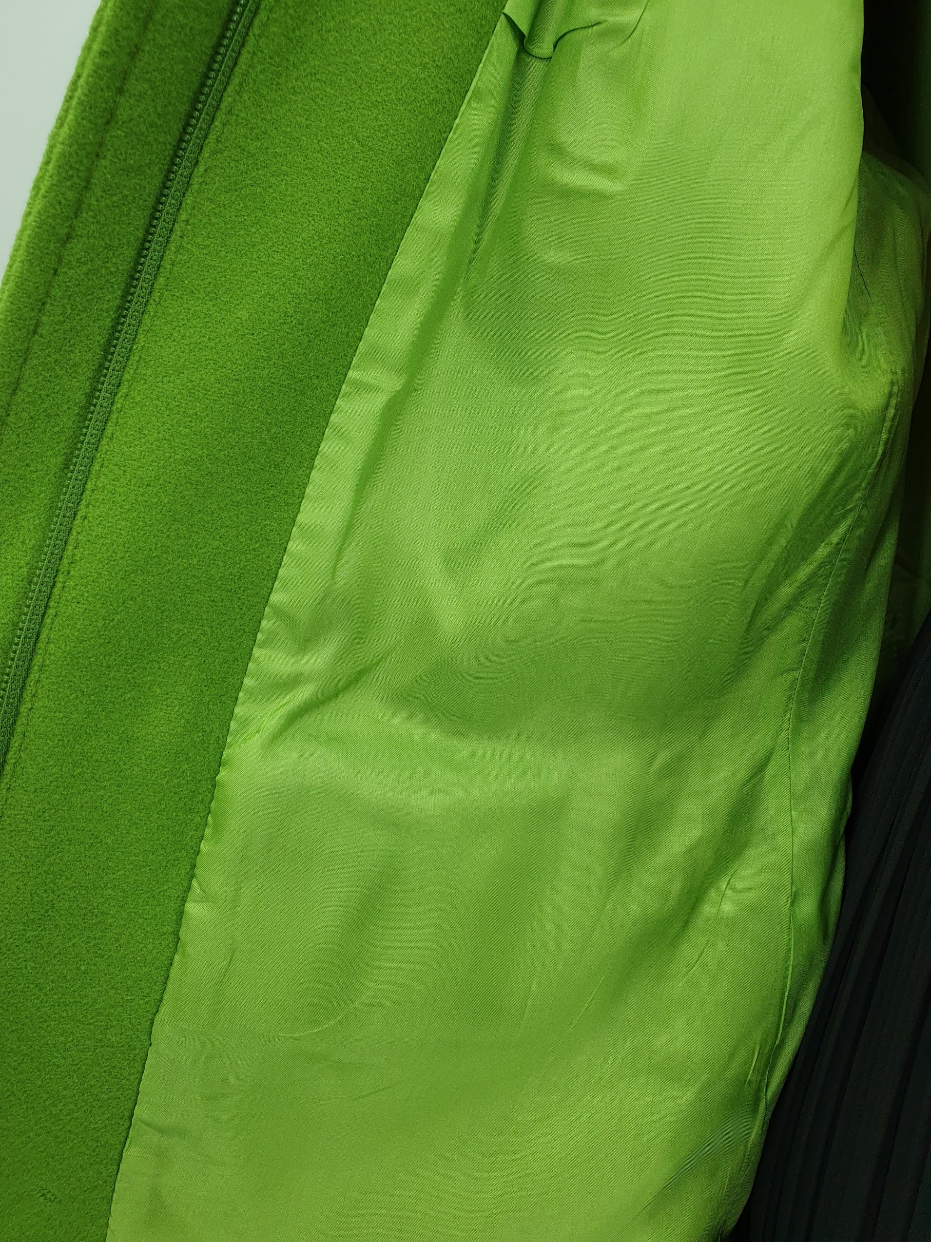 Linea, green woolen jacket from the 90s-2000s, size 44-46