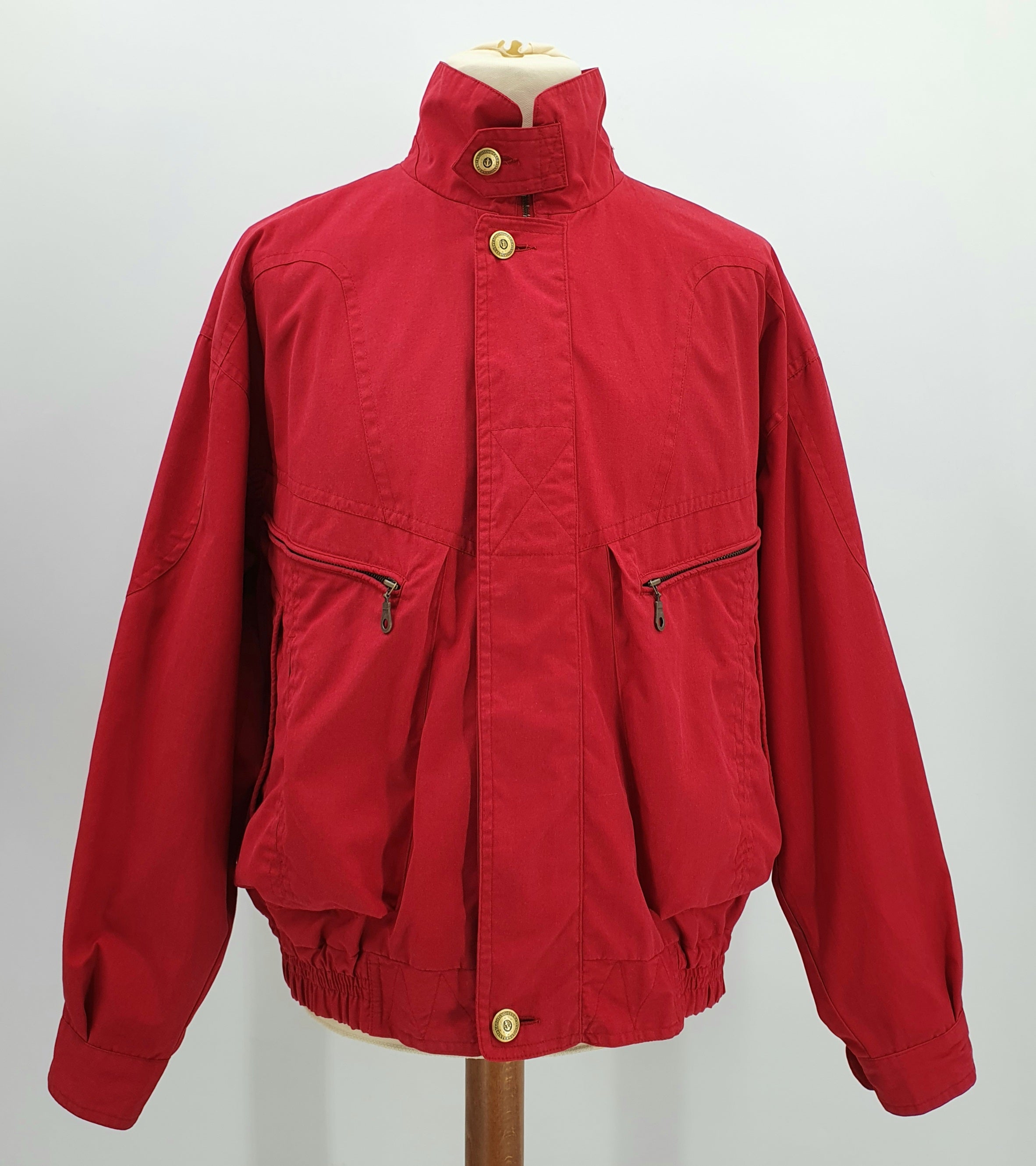 Punainen pusakkamallinen miesten välikausitakki, 90-luku