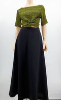 Black A-line maxi skirt, size 34-36