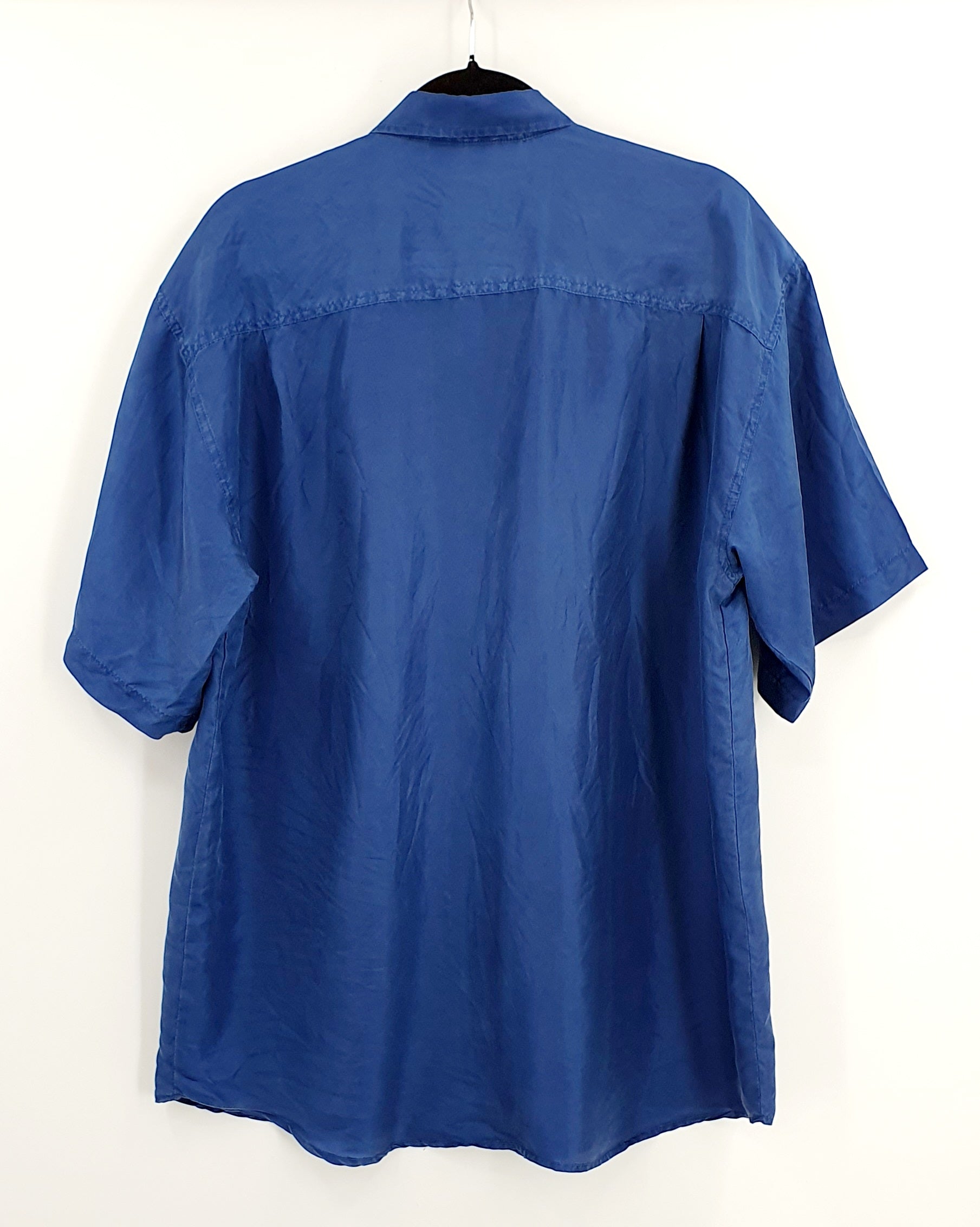 Bruno Altonelli, short-sleeved men's silk shirt from the 90s, size L