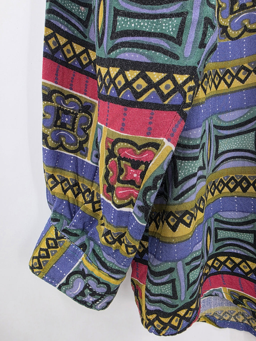 Marco Milani, colorful men's viscose shirt from the 90s, size S