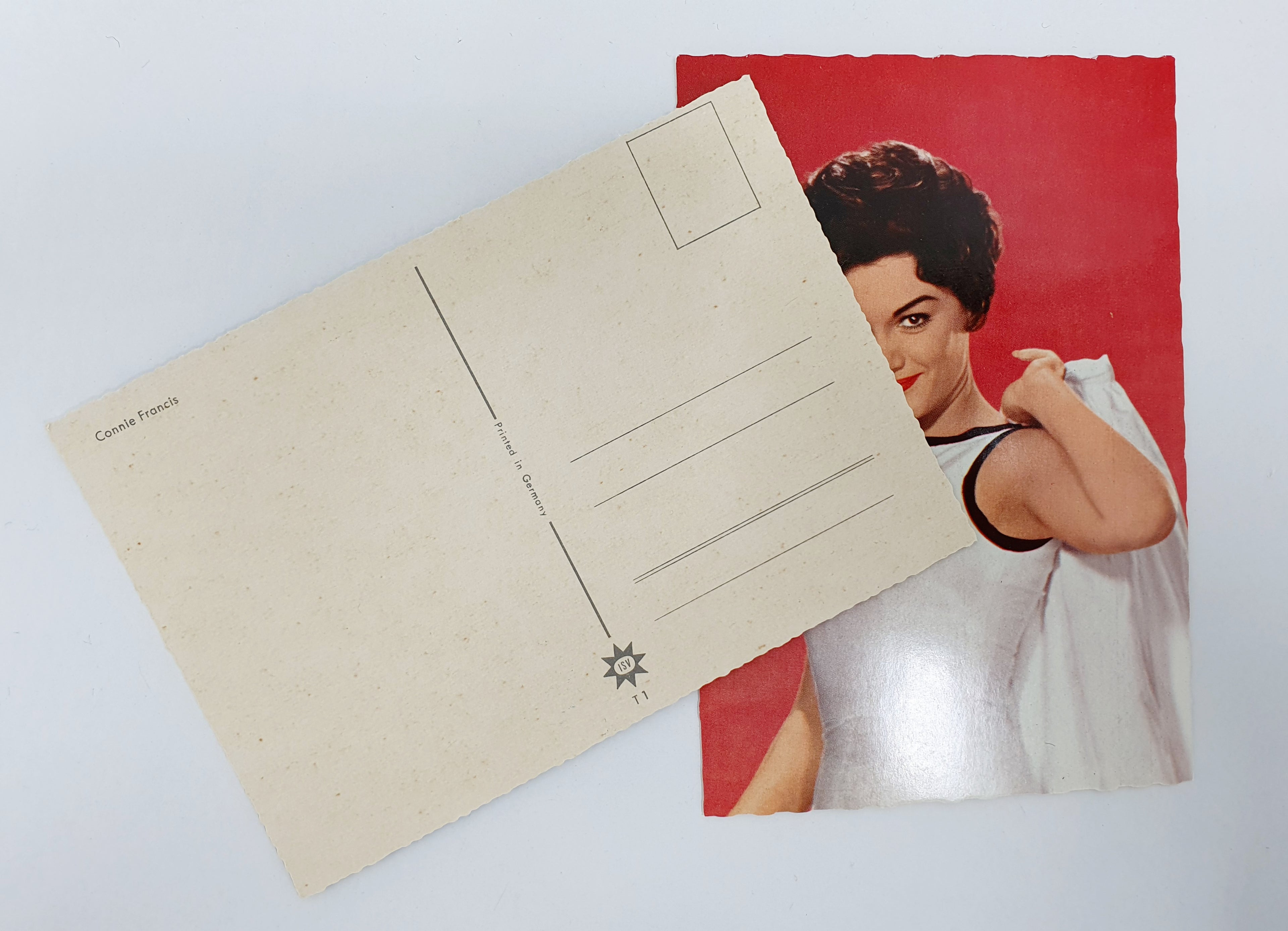 Old movie star postcards, Connie Francis