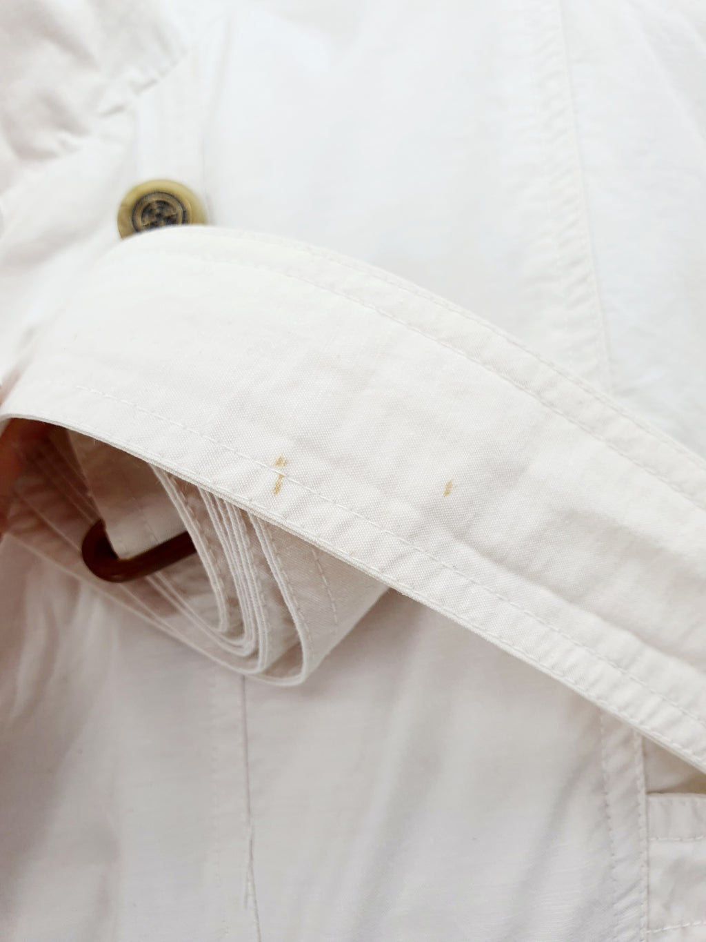 Reflex, long light-colored trench coat from the 90s, size 42