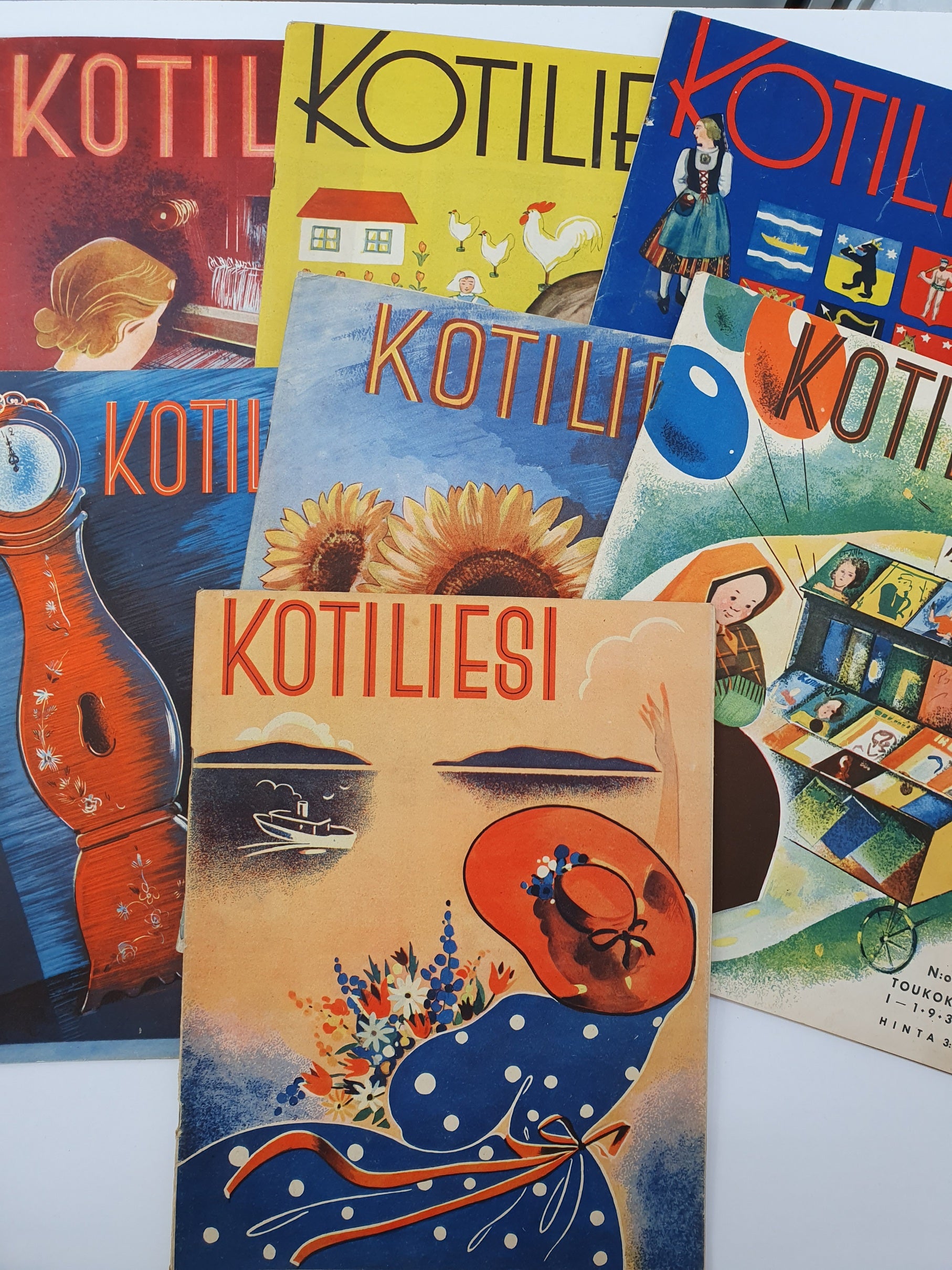 Keräilylehdet Kotiliesi vuodelta 1937, useita numeroita