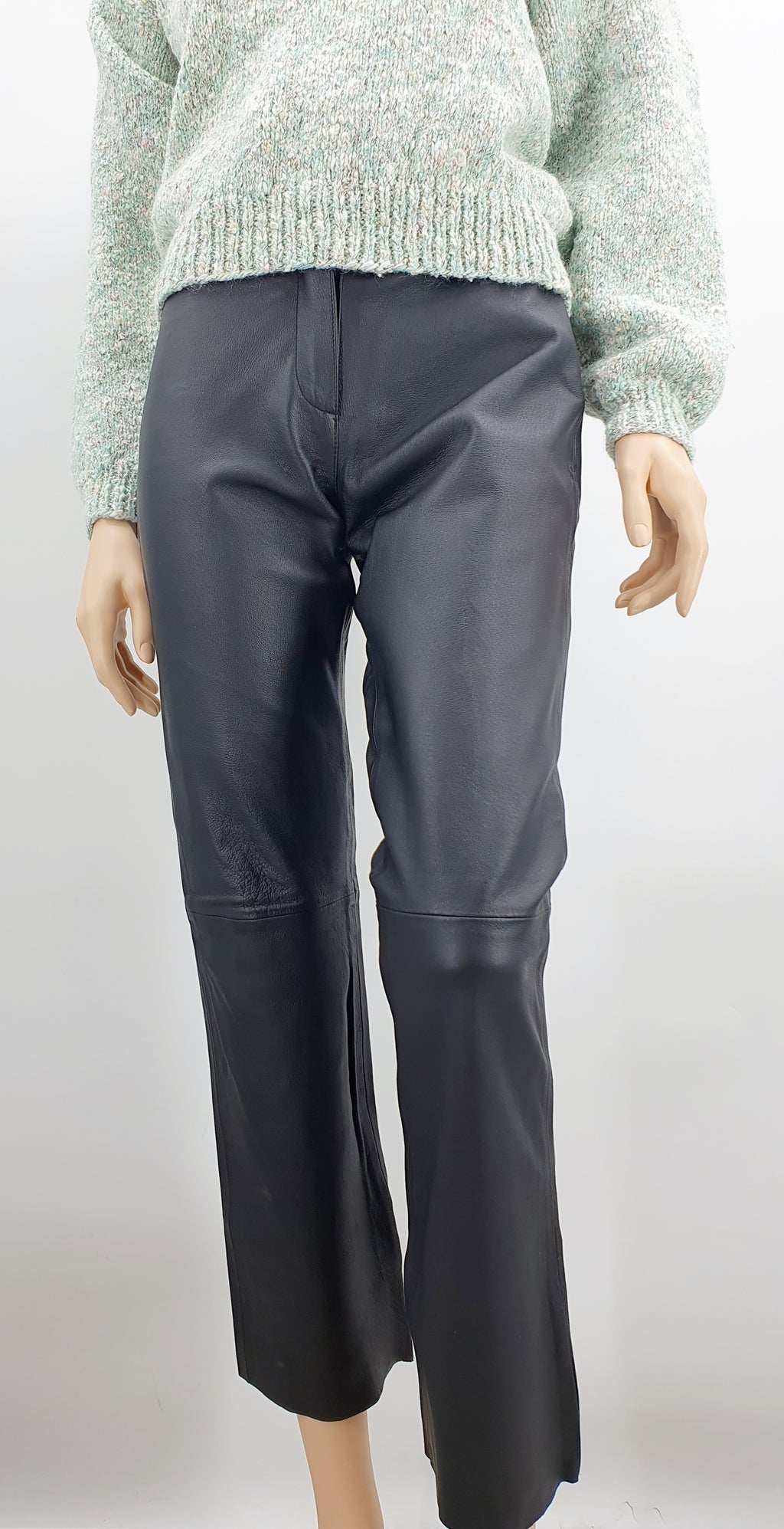 Reflex, women's leather pants from the 80s-90s, waist 70cm, size 34