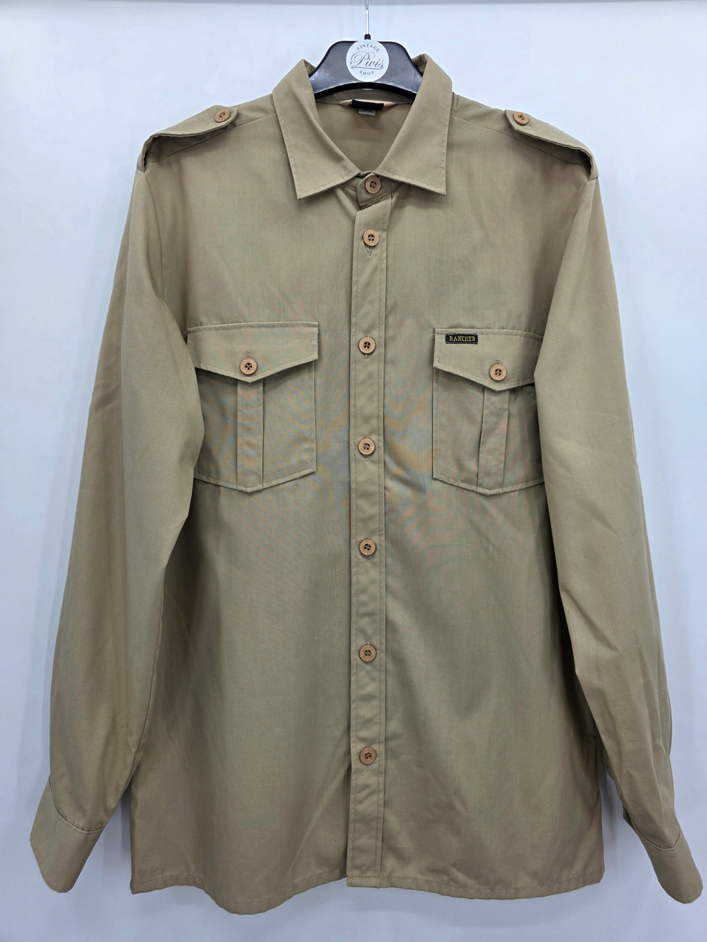 Tiklas Rancher, long-sleeved men's shirt from the 70s, size S-M