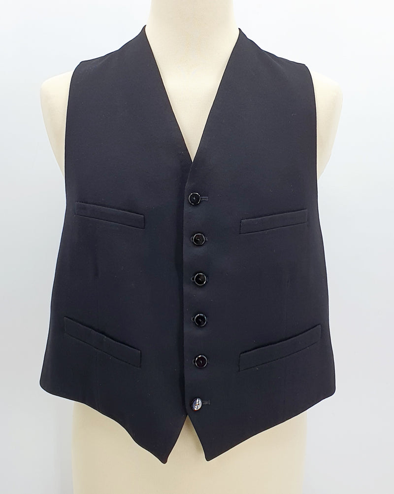 Miesten musta pukuliivi 1940-50-luvulta Useita taskuja