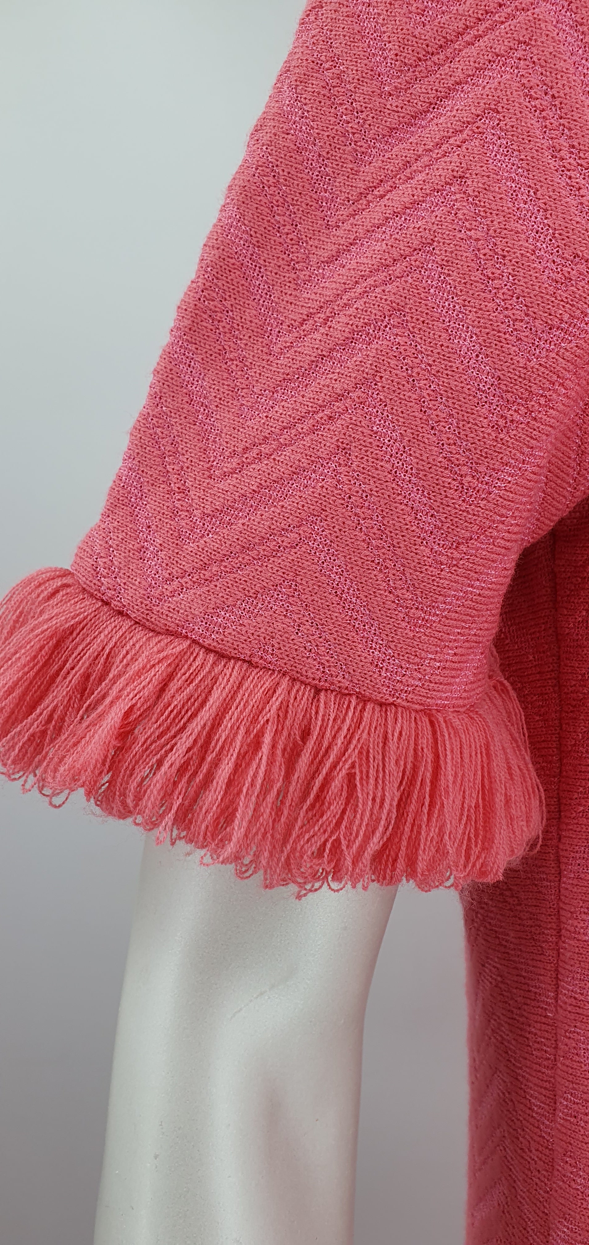 Pink vintage maxidress from the 60s-70s, size 36-38