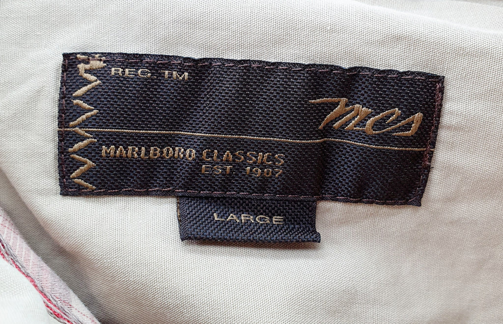 Marlboro Classics | Pitkähihainen ruutupaita | Beige/Punainen | 2000-luku | Koko L