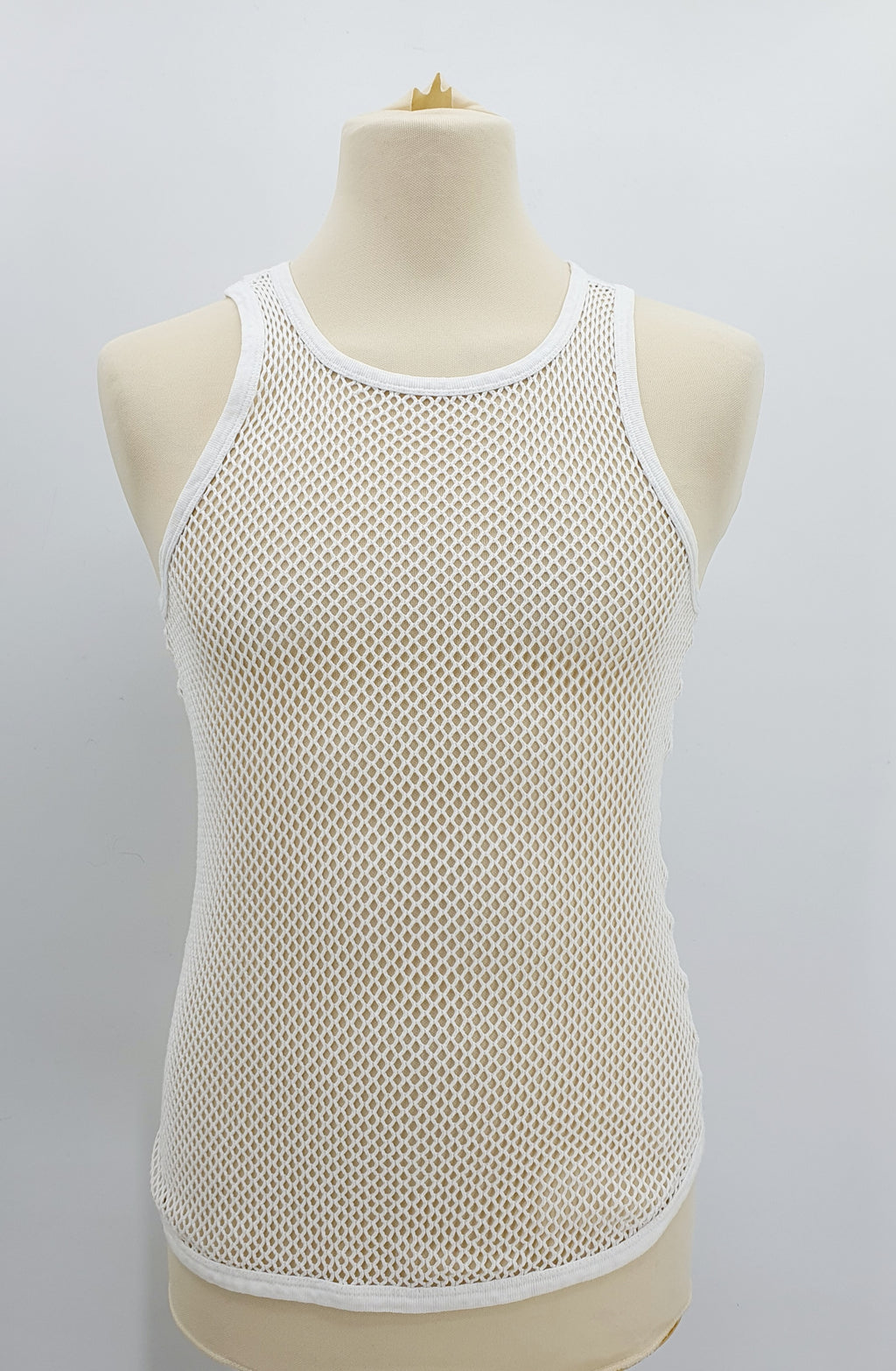 Miesten valkoinen verkkopaita