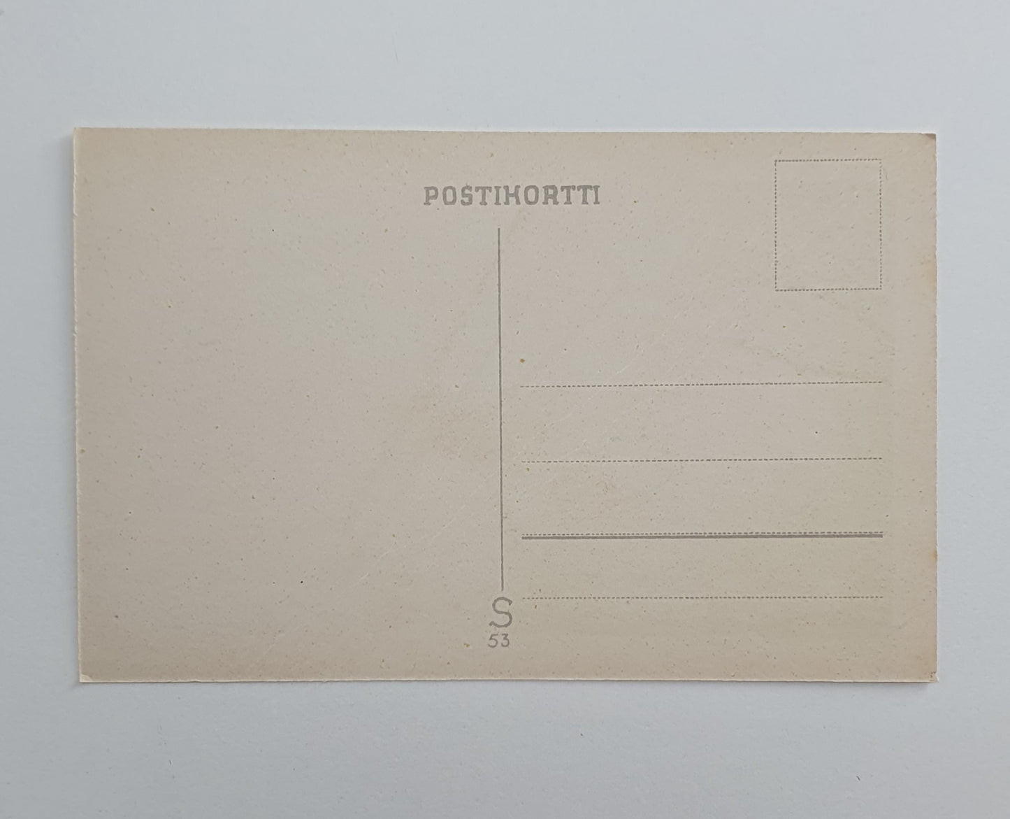 Käyttämätön joulukortti 1940-50-luvulta, kaksi erilaista