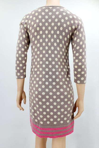 Boden, polka dot cotton knit dress, size 34