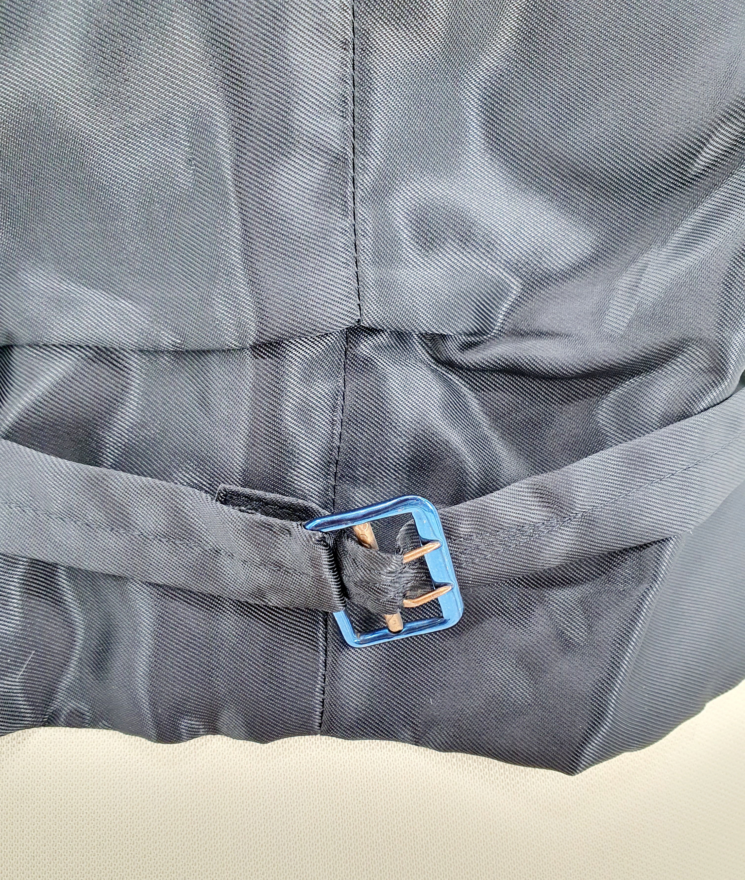 Men's black suit vest from the 1940s-50s, size M/L