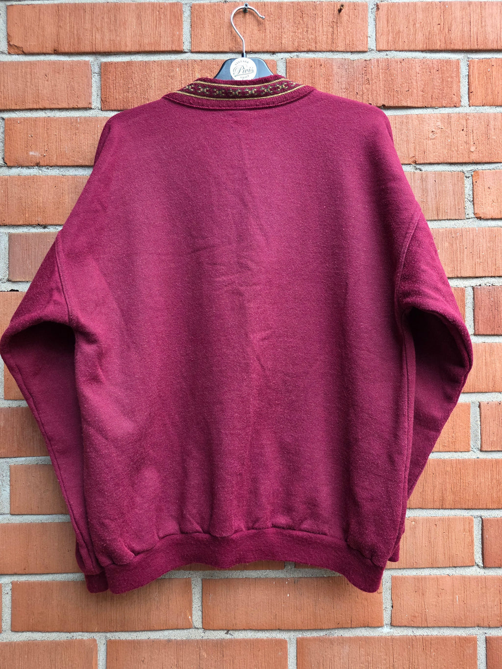 Burgundy sweatshirt from the 90s, size men's M, women's 40-42