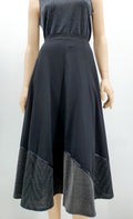 Black party skirt from the 80s, bell skirt, waist 76cm, size 38