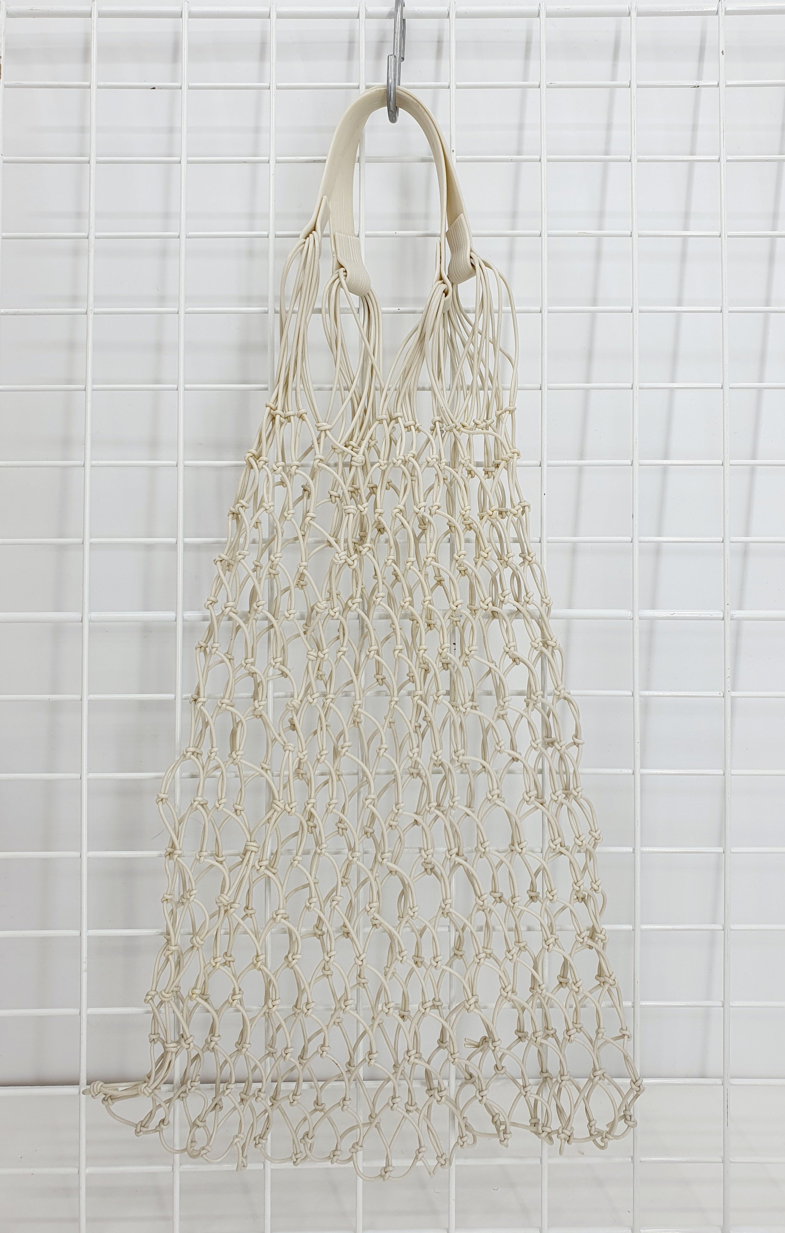 Valkoinen verkkokassi | 1960-70-luku | Joustava ja pestävä