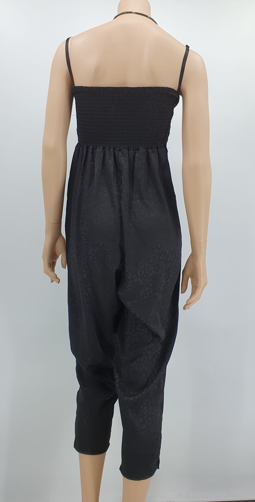 Black jumpsuit for a party, 2000s/Y2K, size 36