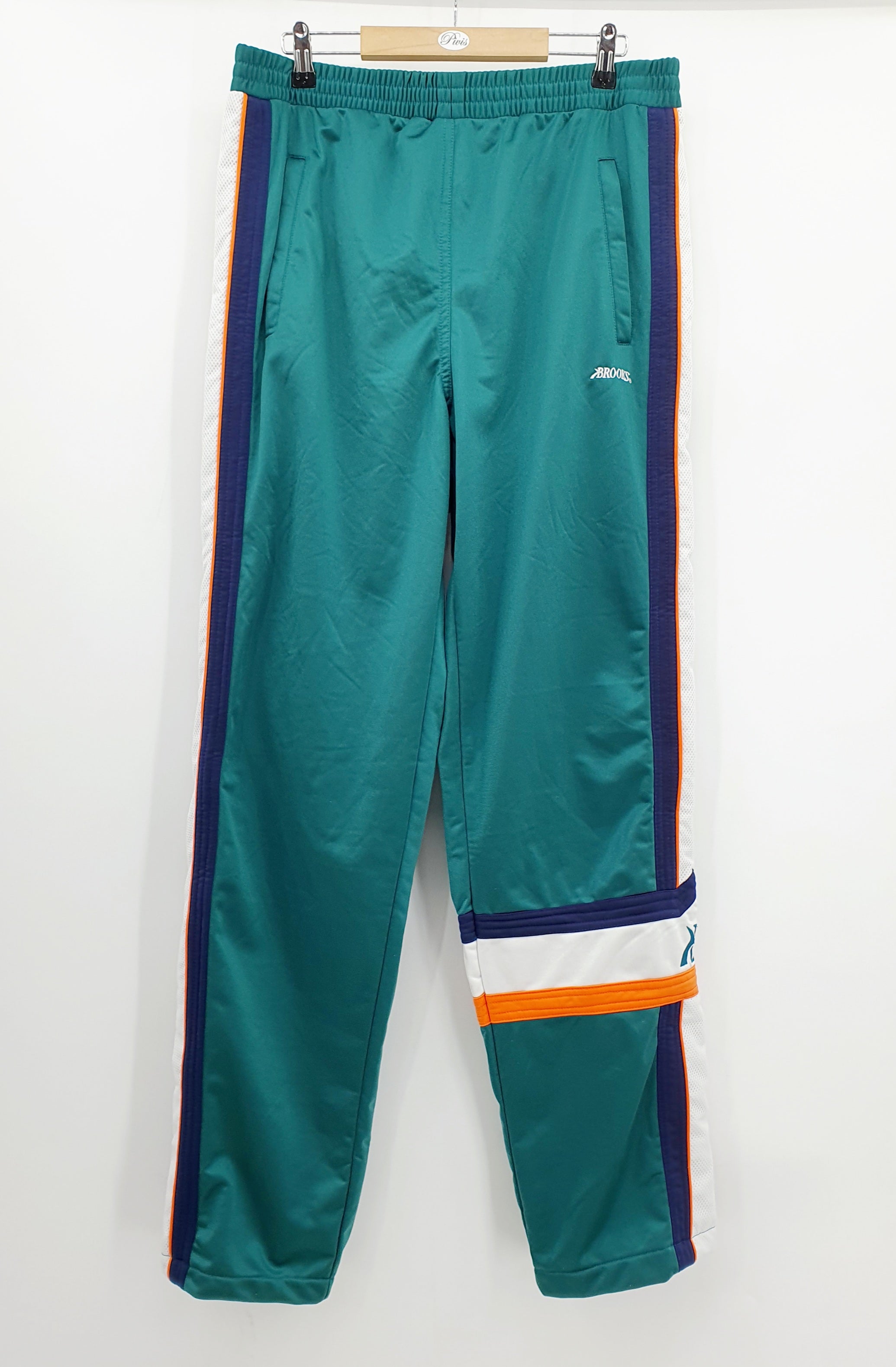 Brooks Retro Nappiverkkarit 90-luku | Tummanvihreä | Koko 44-46 | Vintage