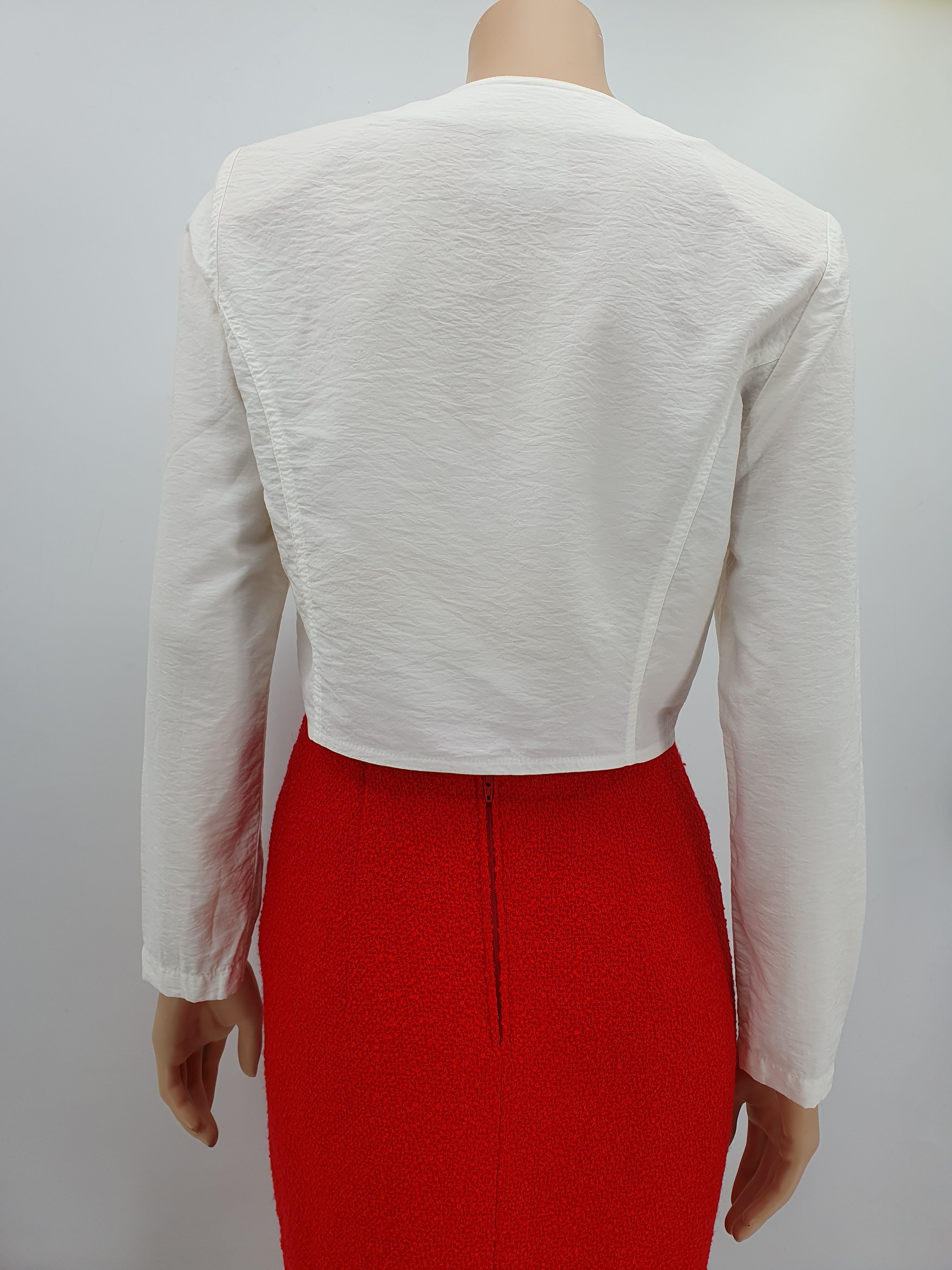 Merlyn, valkoinen lyhyt jakku 90-luvulta, koko 36