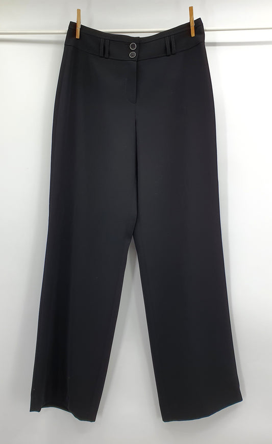 Gerry Weber, women's black straight trousers from the early 2000s, waist 82cm, size 40