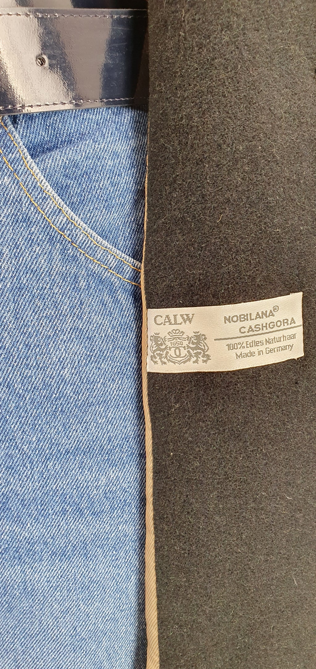 YELL, black cashmere wool jacket from the 90s, size 40-42