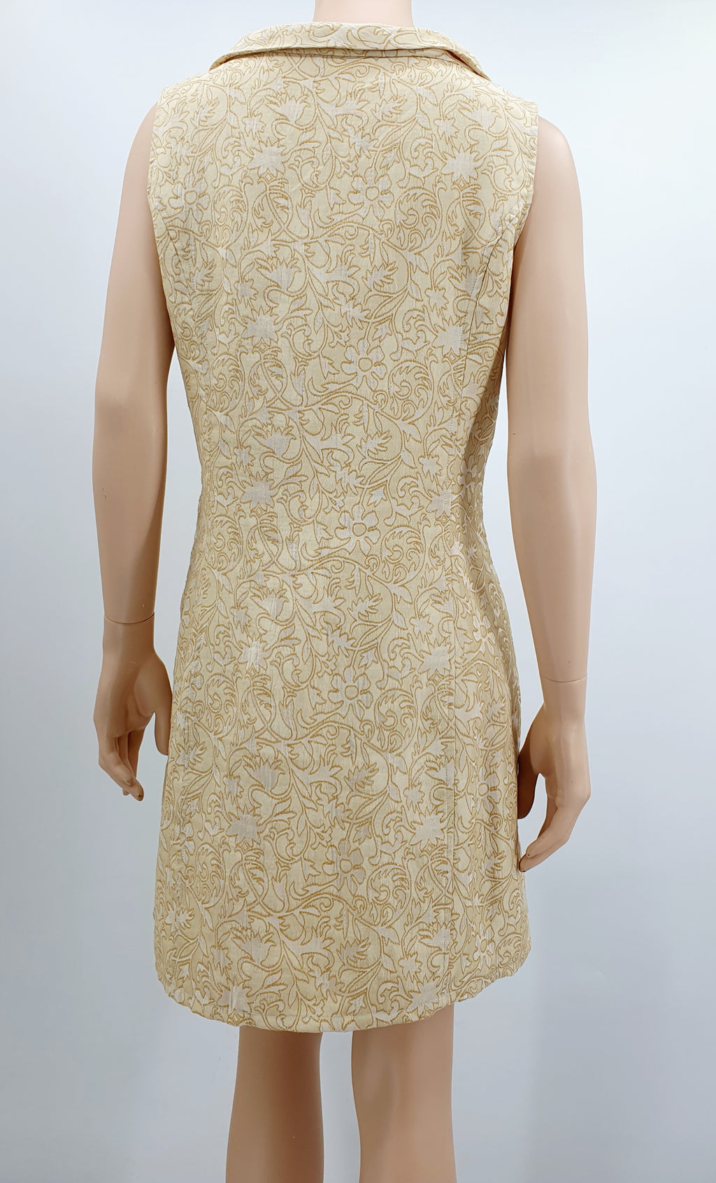 Shamppanjanvärinen hihaton juhlamekko | 2000-luku | Koko 38–40