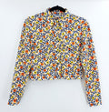 Short floral jacket from the 60s, size 34-36