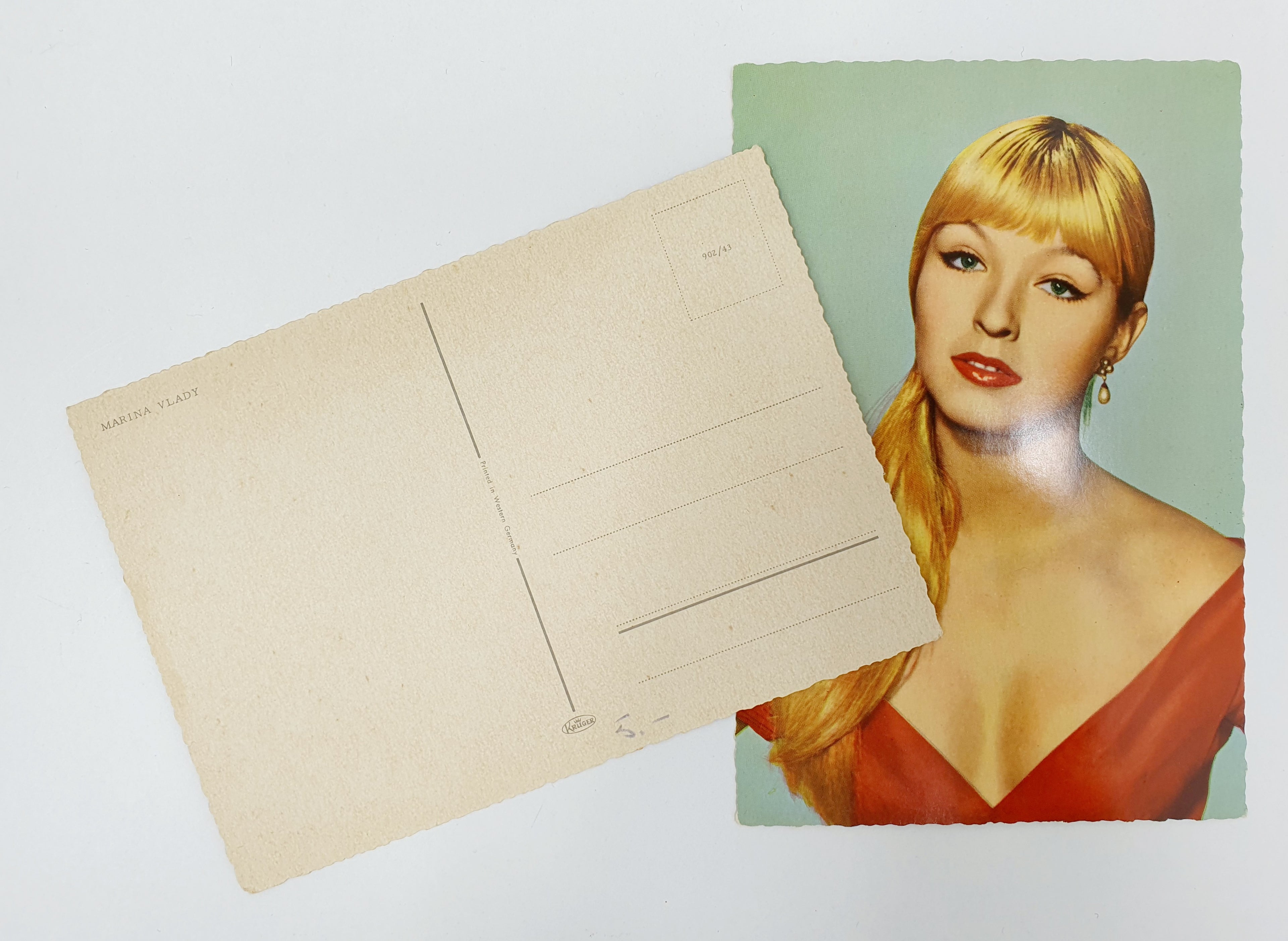 Old movie star postcards, Marina Vlady