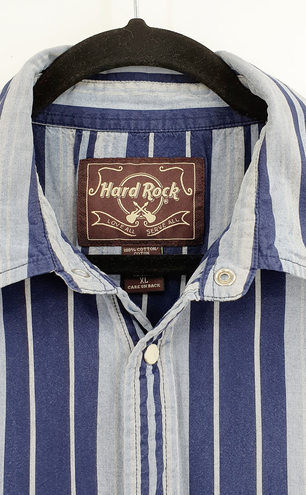 Hard Rock, men's cotton shirt from the 90s-2000s, size L