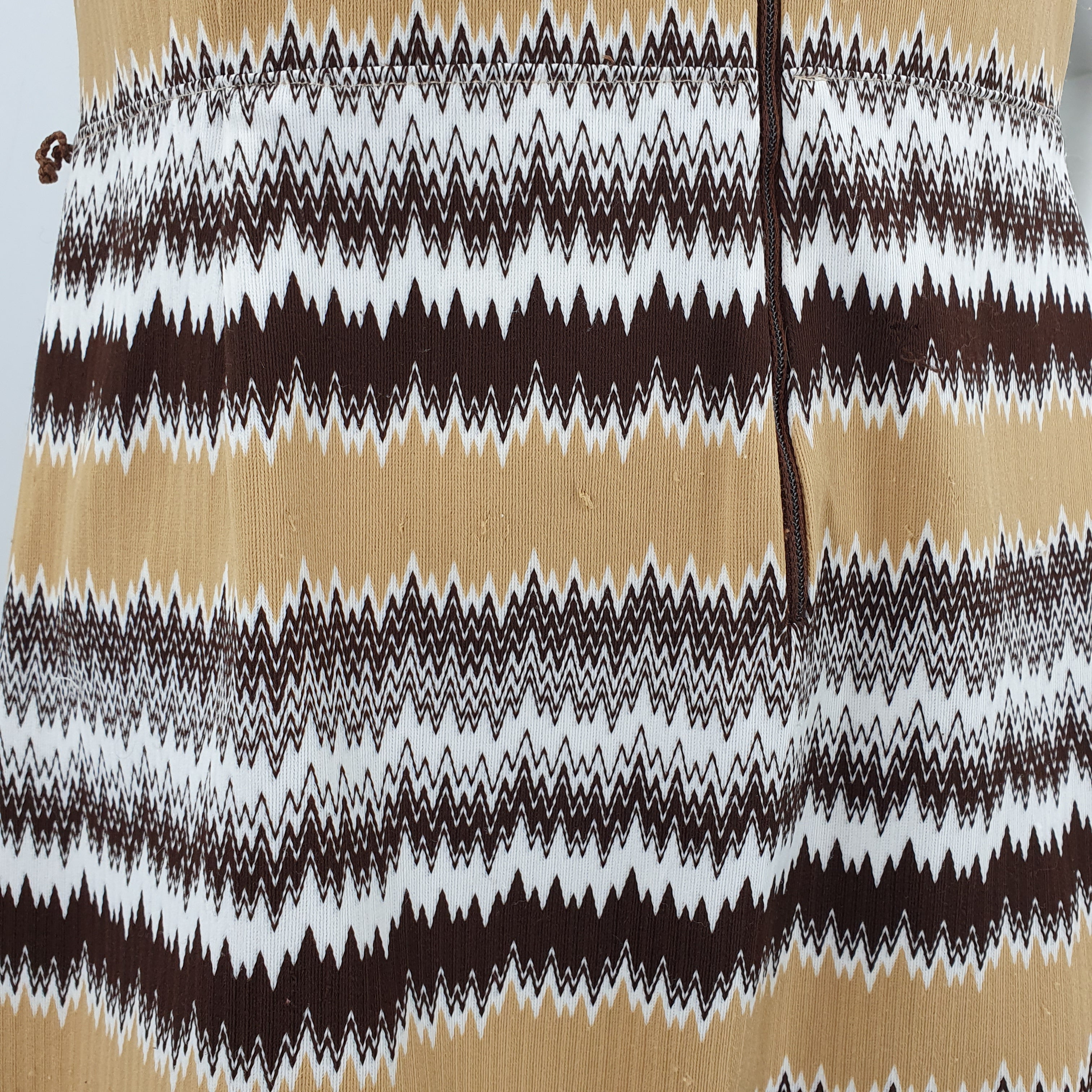 Parkshire, vintage dress with sawtooth pattern from the 70s, size 36-38