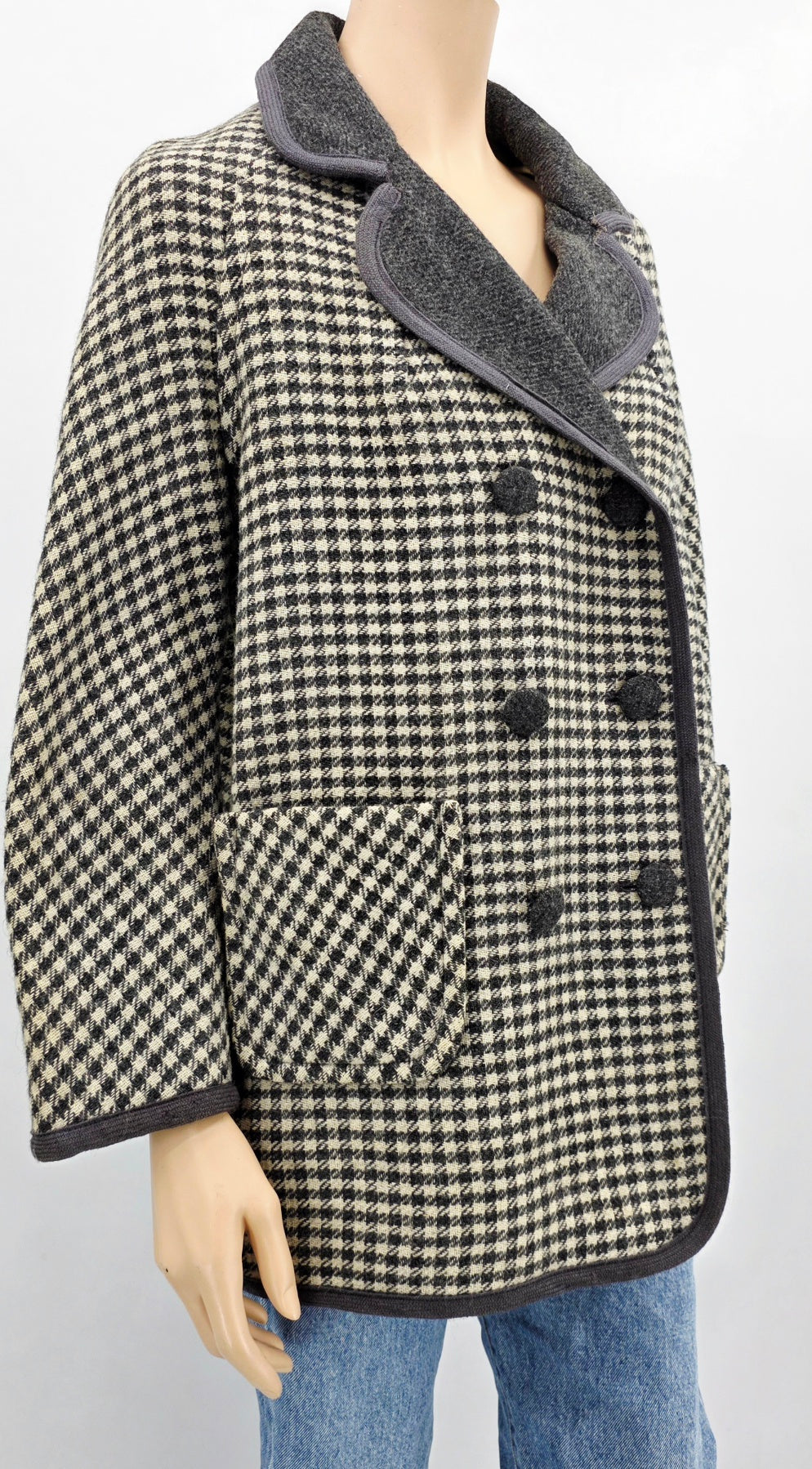 London Maid, wool reversible jacket from the 60s, size 38-40-42